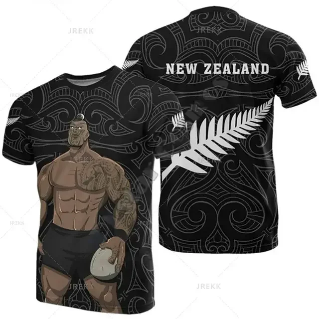 thumbnail image 1 of Camiseta divertida de rugby 2024 para hombre, ropa de verano, informal, transpirable, de manga corta, con cuello redondo en 3D, camisetas deportivas de moda para boxeador, 1 of 5