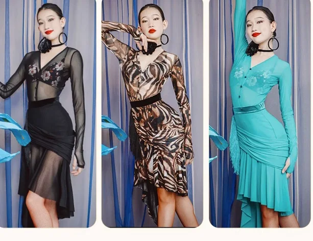 

salsa dance dress latin dress girl black salsa dress cha cha samba dress latin pratice wear 64