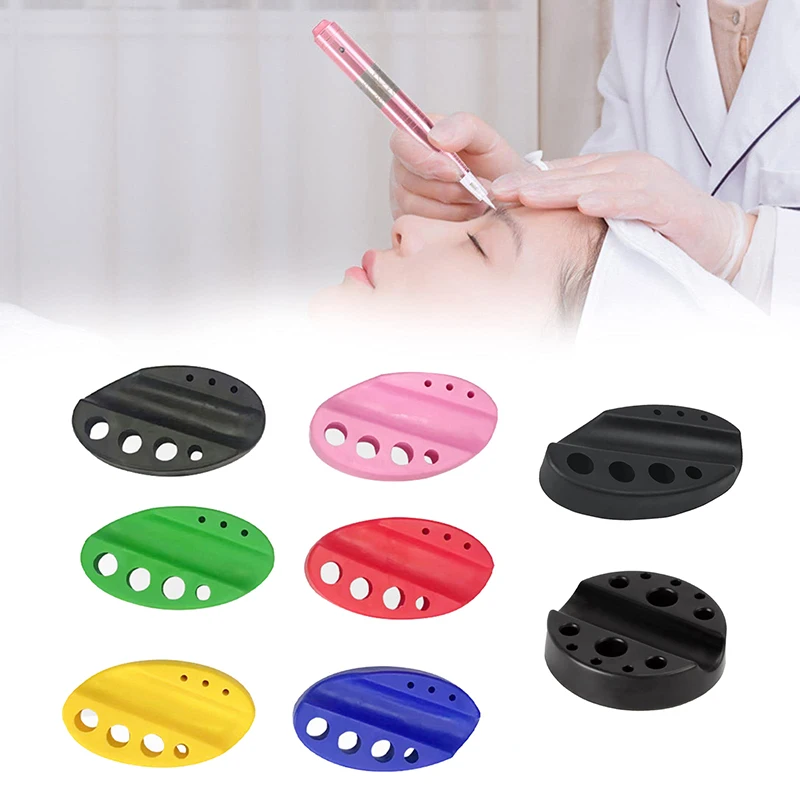 

7/9/12 Holes Tattoo Ink Cup Standing Rack Oval Round Silicone Cover Pigment Cup Tattoo Machine Pen Stand Holder Salon Accessory