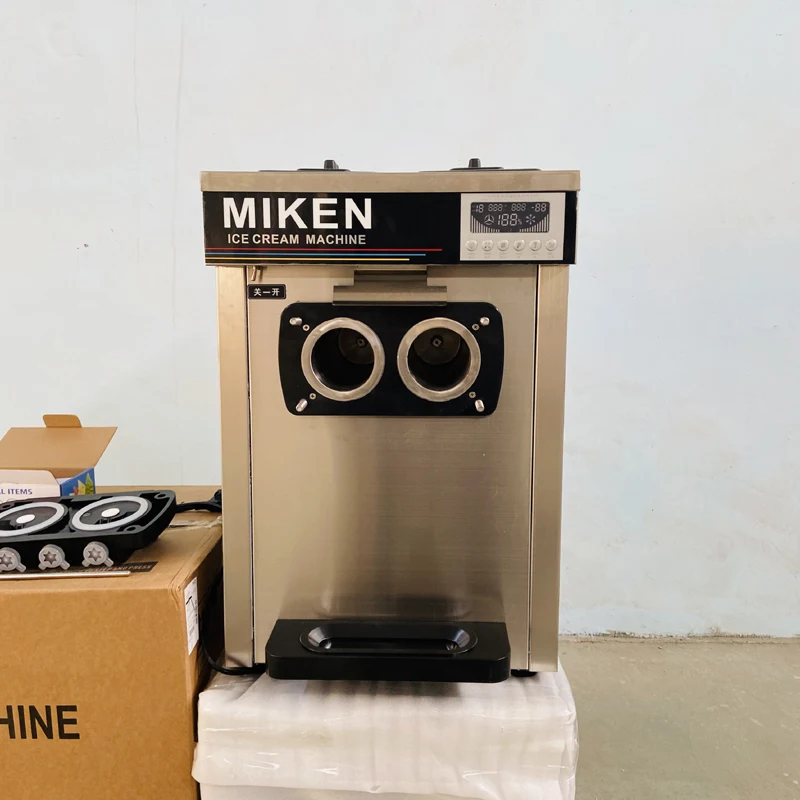 

PBOBP 220V Portable Electric Ice CreIce Cream Machine Home Soft Ice Cream Making Machin Mini Small Automatic Yogurt Cone Machine