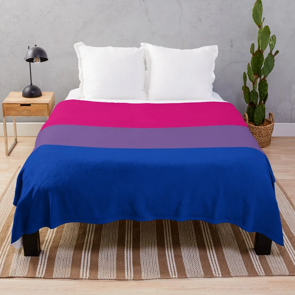 

Bisexual Pride Flag - Bi Pride Throw Blanket Travel Blanket Luxury Thicken Blanket Soft Big Blanket Decorative Blankets