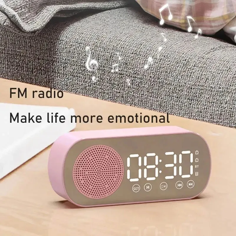 Smart LED Mirror Bluetooth Alarm Clock with Speaker Functionality