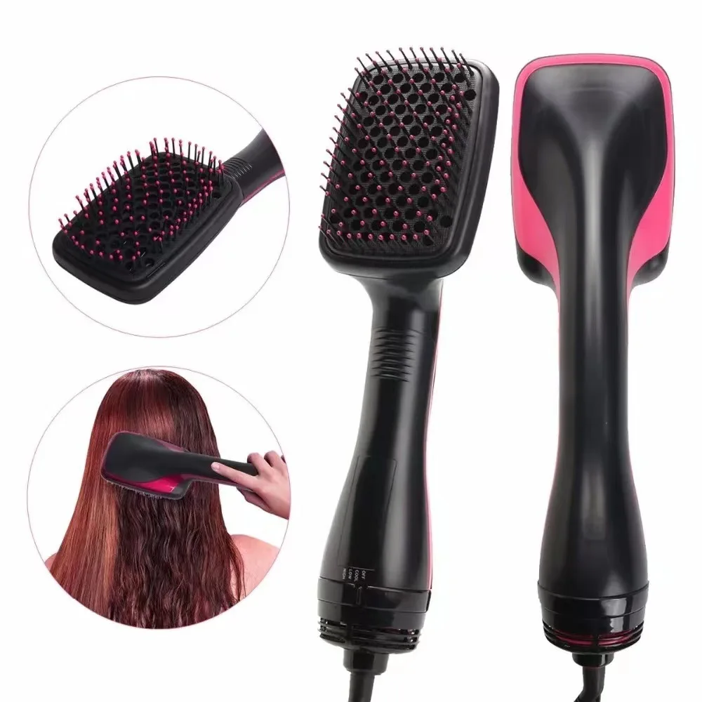 2-in-1 Dual-purpose Electric Brush, Home Hair Dryer Styling Comb, Used for Both Dry and Wet Hair and Head Massage Function