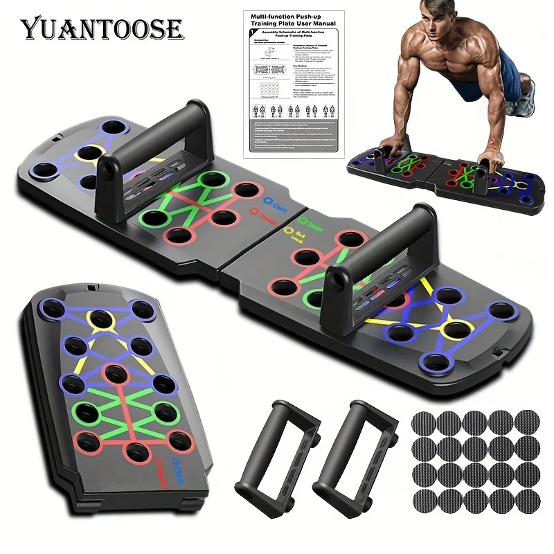 1pc Multifunctional Folding Push-up Board For Home And Gym Workouts-Build Strong Chest Muscles And Improve Overall Fitness