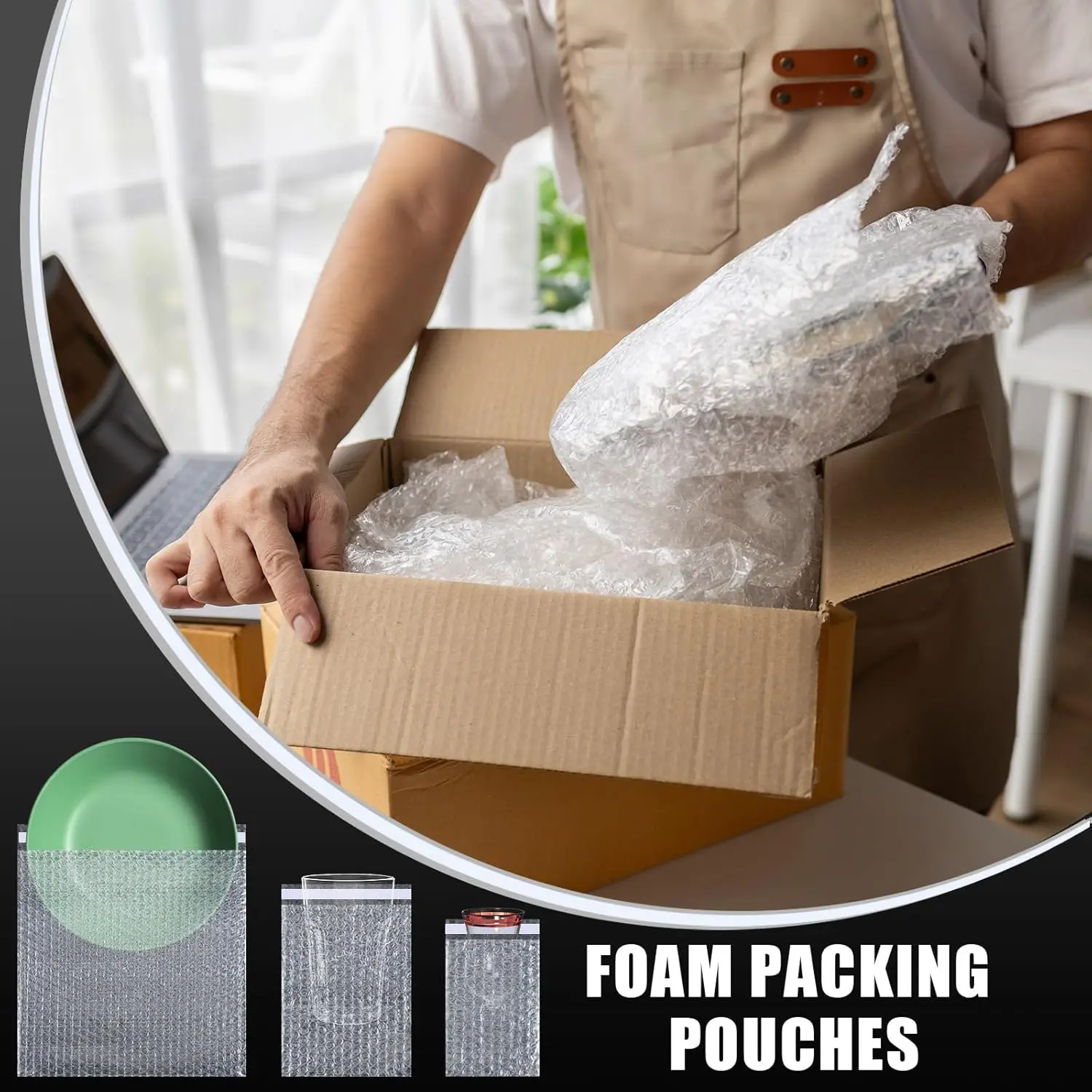 Transparent Bubble Mailers Self-sealing Plastic Shockproof Shipping Bag Self-adhesive Bubble Foam Packing Bags Cushioning Bag