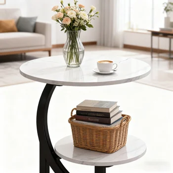 Double‑Tier Round Coffee Table 2