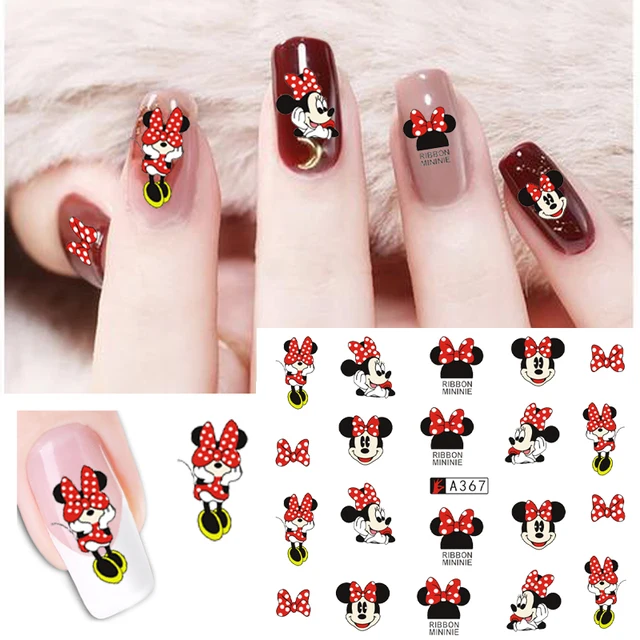 1PCS Anime Lilo & Stitch Nail Stickers Press On Nails Nail Art Supplies