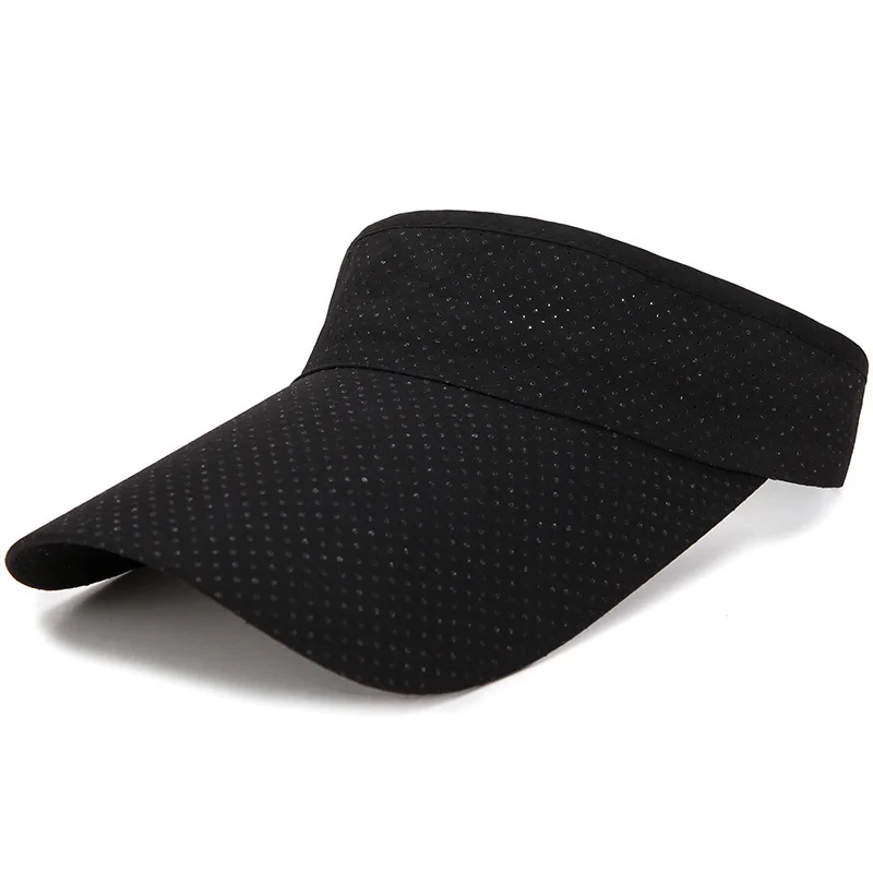 4.13 Inch Extended Brim Solid Hat Athletic Mesh Visor Sun Hat Adjustable Sun Protection Sport Hats for Men Women