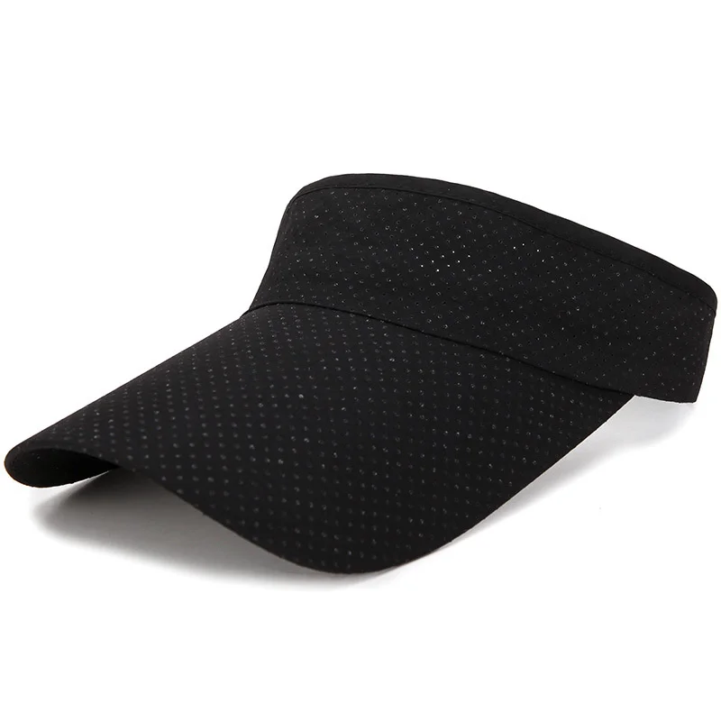 

4.13 Inch Extended Brim Solid Hat Athletic Mesh Visor Sun Hat Adjustable Sun Protection Sport Hats for Men Women