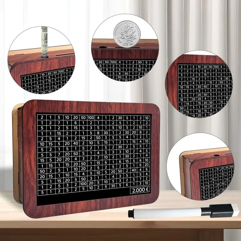 Spardose Aus Holz Mit Sparziel Und Nummern Zum Abhaken_voghion.com