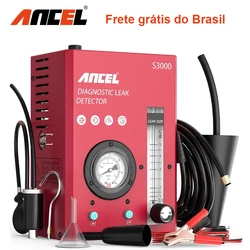 ANCEL S3000 Smoke Leak Tester 12V EVAP Smoke Machine Tool Vacuum Detector Fuel Pipe Leakage Locator for Car Motorcycle