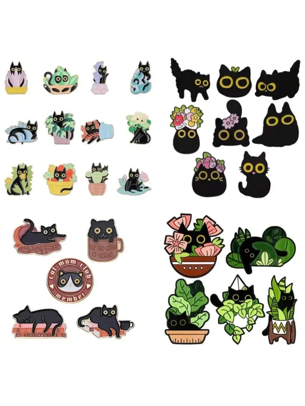 10/20/30pcs Women's Metal Brooch, Random Styles Anime, Cartoon, Suitable For Daily Wear, Holiday Gifts, Zinc Alloy Material
