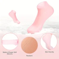 Silicone Gel Moisturizing Socks for Dry, Cracked Feet - Softening & Healing Foot Care, Waterproof Protective Covers 1