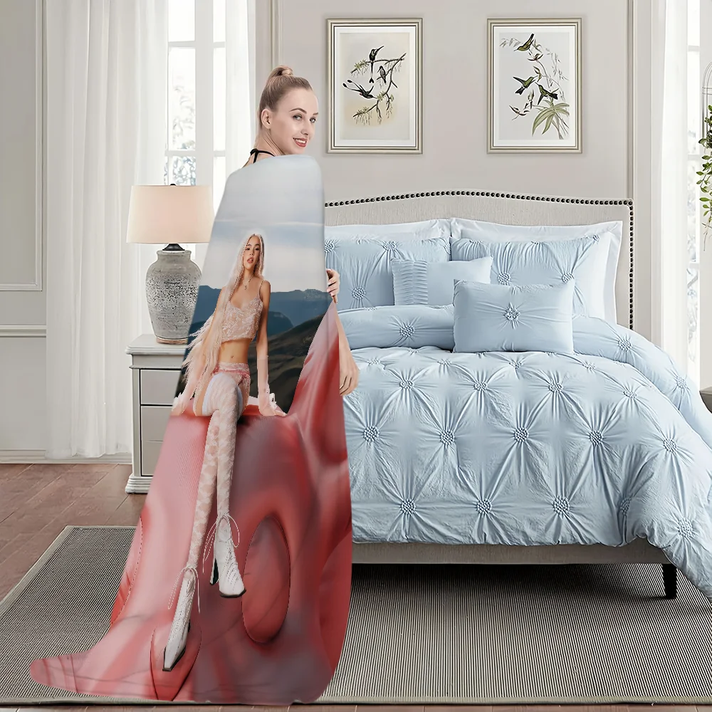 Singer Warm Soft Plush Nap Blankets Sofa k-Kenia for Living Room  p-pink Office Bedroom Home A-aura Travel Kid Gift Os Flannel 4