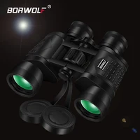 BORWOLF 8X40 HD Professional Zoom 26MM Large eyepiece powerful Binoculars Light night vision for hunting telescope 1