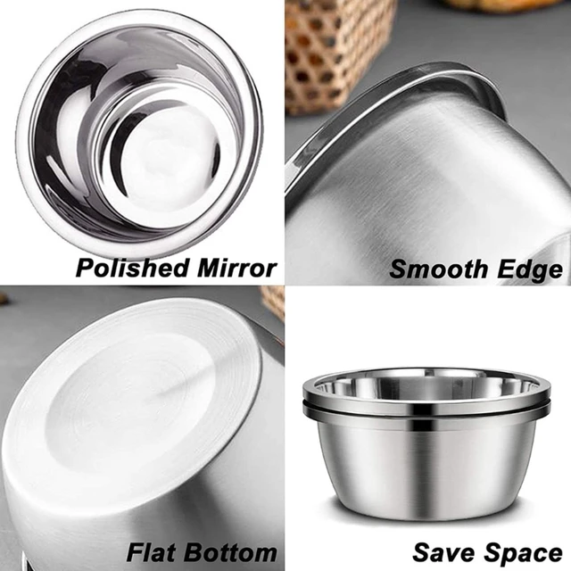 Stainless Steel Dog Bowls No Spill Metal & Water Dish for Large Breeds Pet 5