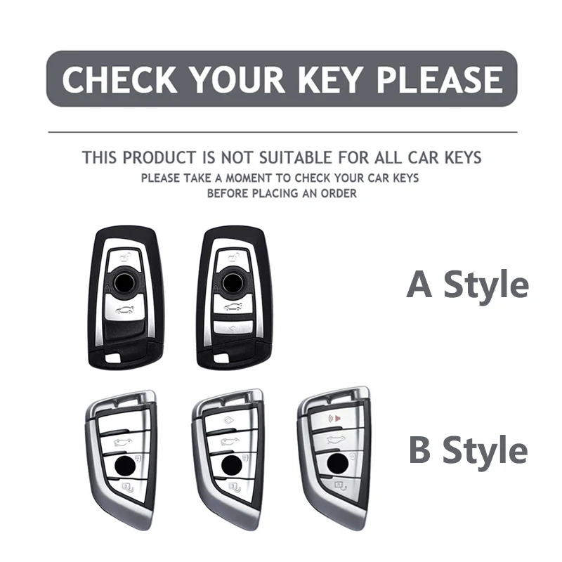 ABS Car Key Case Cover Shell Fob for BMW 1 2 3 4 5 6 7 Series X1 X3 X4 X5 X6 X7 F10 F20 F30 G20 G30 G01 F15 F16 G02 G05 F34 Bag for key case