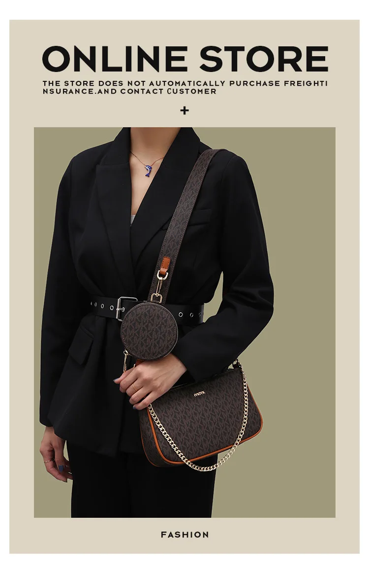 2024 New Fashionable Chain Shoulder Bag for Women - Three-in-one Mahjong Bag, Square Bag,  - Versatile and Stylish