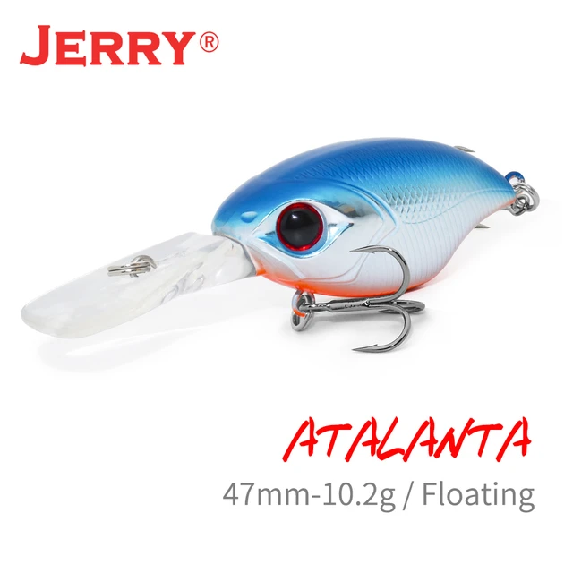 Jerry Atalanta Deep Diving Wobbler Ultralight Fishing Lures Plug Floating  Rattling 47mm Crank Bait Black Bass