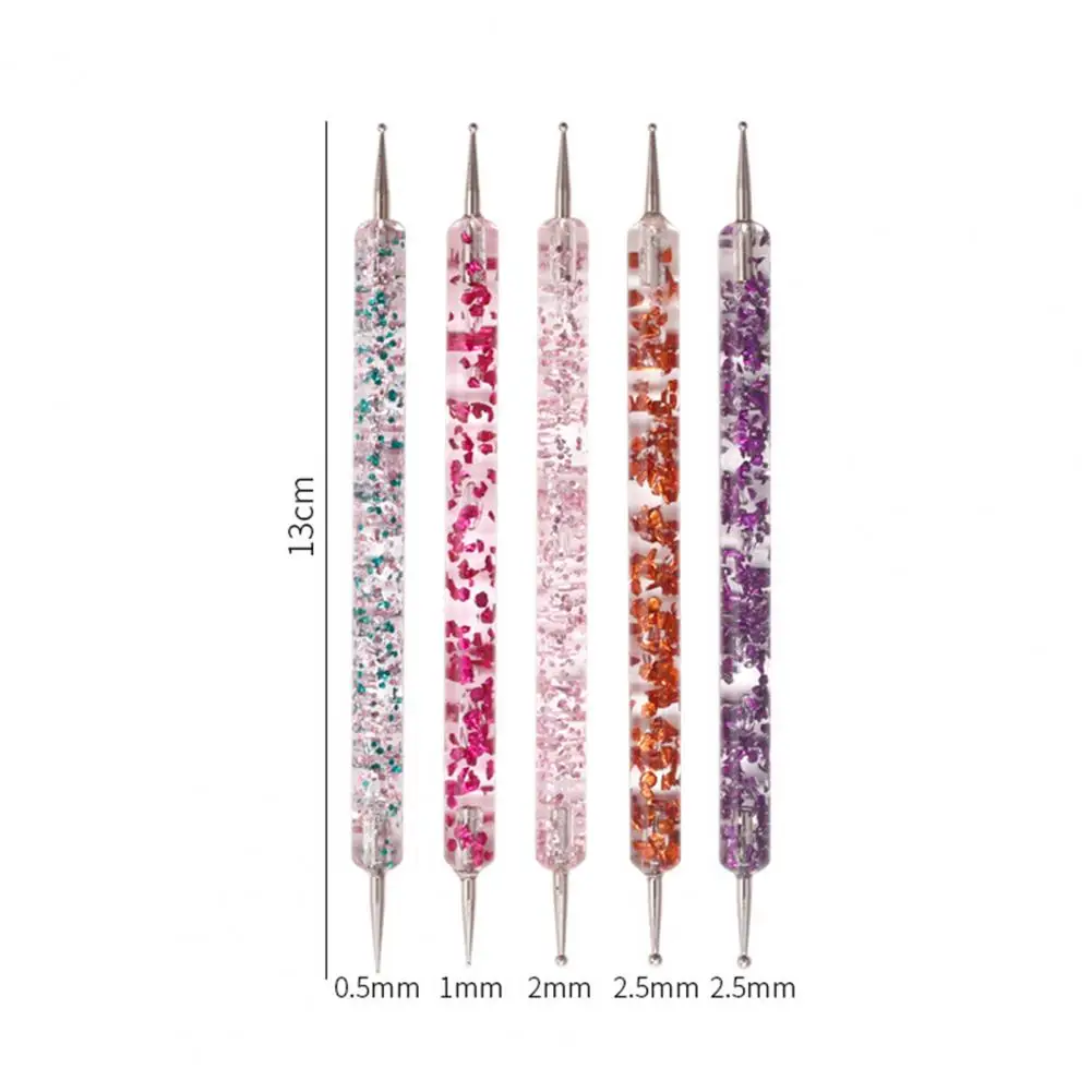 5Pcs/Set Nail Art Pen Colorful UV Gel Painting Nail Art Dotting Pen Lightweight Nail Acrylic Pen for Beauty 5