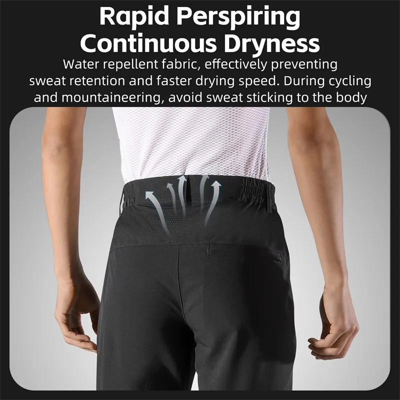WEST BIKING 2 In 1 Detachable Sports Pants Spring Bicycle Pants Cycling Hiking Trekking Summer Male MTB Shorts With Pocket