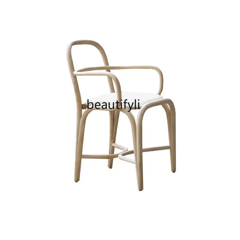 

Rattan Chair Recliner Nordic Simple Dining Chair B & B Rattan Woven Couch Home Balcony Leisure Chair