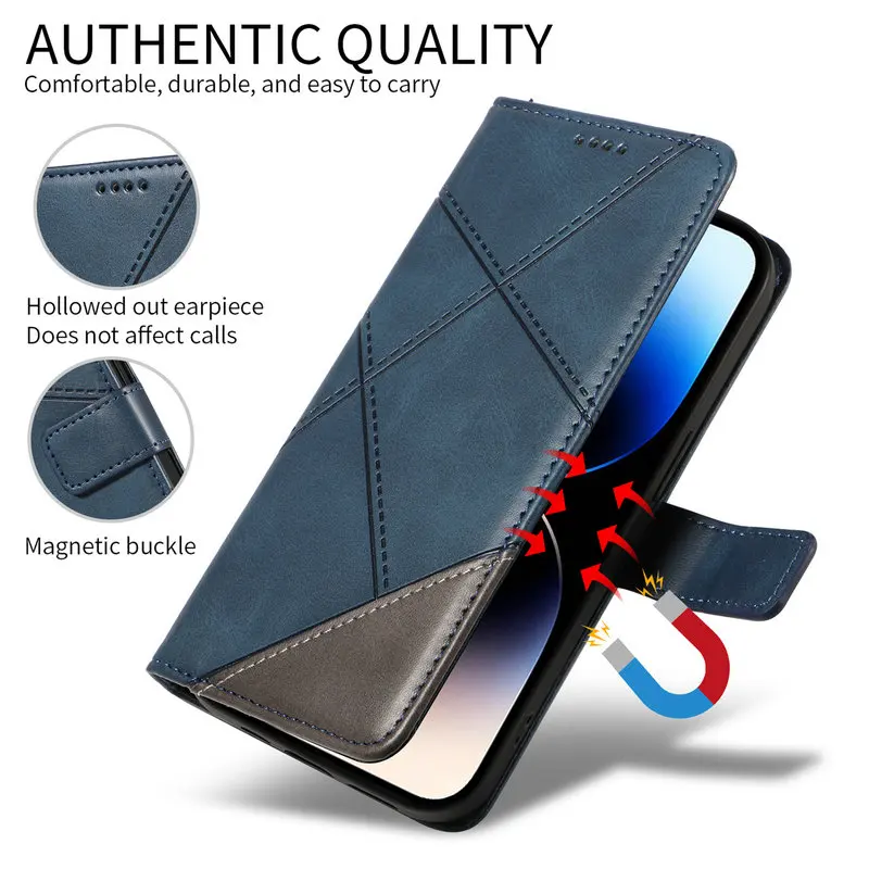 Luxury Leather Flip Wallet Case – Premium Book-Style Cover