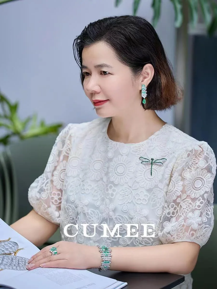 CUMEE Fine Jewelry cultivated Palaiba color Gemstone Necklace 925 Sterling Silver gold-plated Necklace for Women MOM Gift