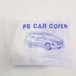 Premium Disposable Car Cover - Complete Protection from Sun, Rain, and Dust - M (WHITE)