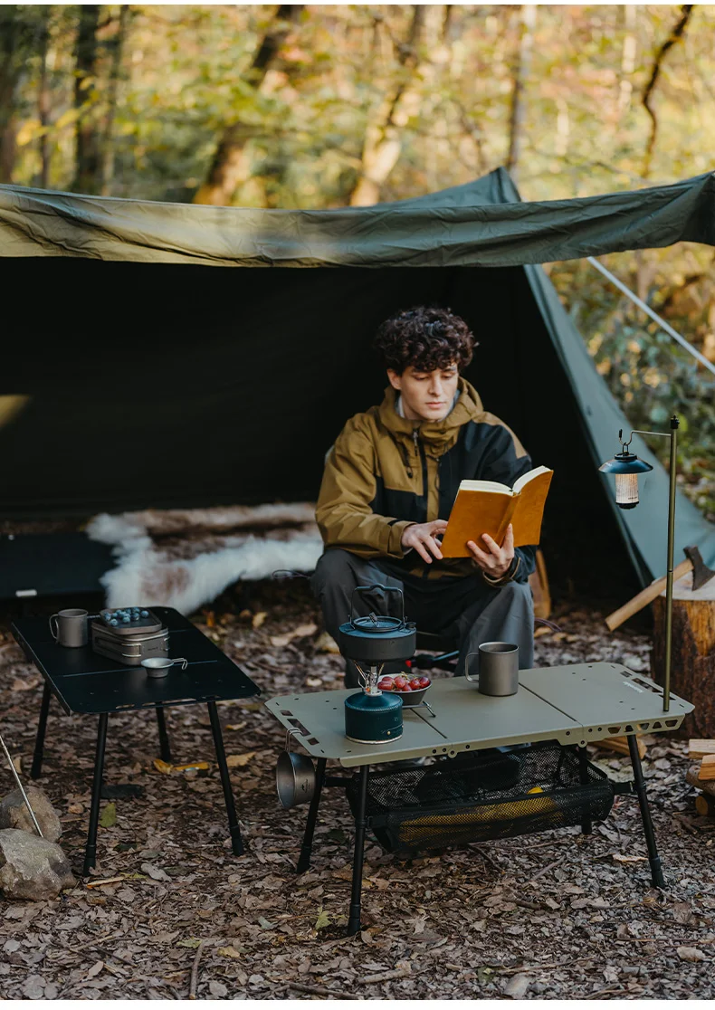 Naturehike 2025, neuer IGT-Campingtisch, hängender Laternenstange, Klapptisch, höhenverstellbar, hohe Belastung, Picknick-Lichttisch im Freien – Detail 12