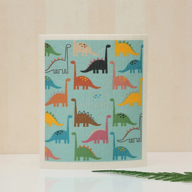 מגבות סוודיות חמודות למטבח עם פרי לימון כתום, מגבות סיבים ללא ריח, קטנות, ביודגרדבלות ומהירות ייבוש