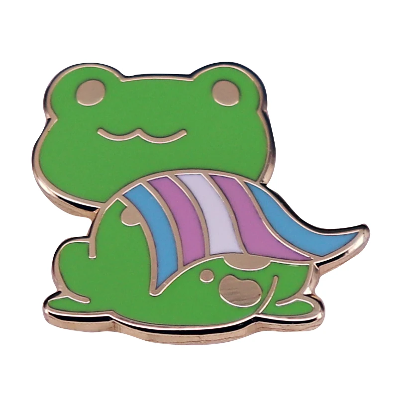 

A2118 Rainbow Flag Froggy Enamel Pins Custom LGBT Frog Brooches Lapel Badges Cartoon Animal Jewelry Gift for Lovers Friends