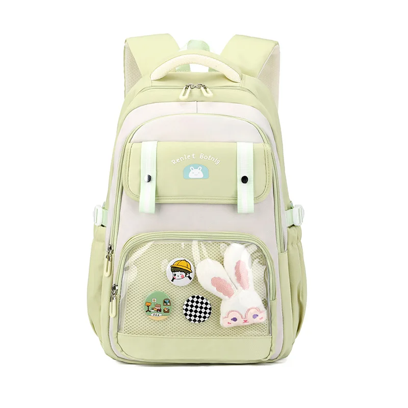 New Green Backpack Women Waterproof Candy Colors Backpacks Fancy High School Bags for Teenage Girl Cute Travel Rucksack 5
