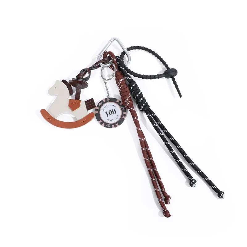 Braided Rope Bag Pendant High-grade Keychain Pendant Same Style Trojan Horse Pendant Suitable for Phone Bag Accessories