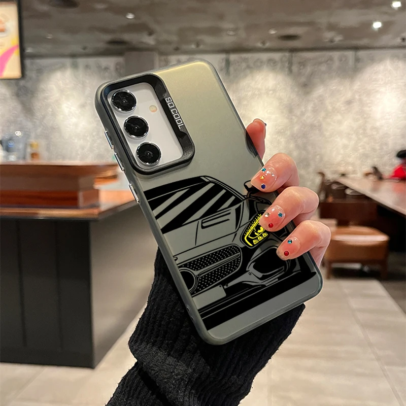 Sleek Sport Car Design Phone Case - Durable Laser Hard Shell Cover