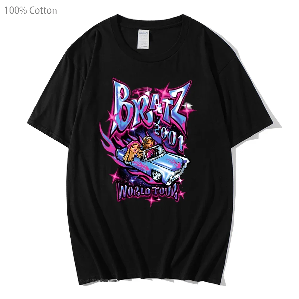 

Bratz T-Shirts Women Cool Graphic Shirt Aesthetic Harajuku Y2k Tops Men Streetwear Casual Short Sleeve Summer Clothes100% Cotton