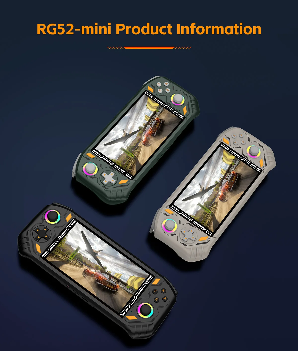 AISLPC-consola de juegos portátil Retro, Chip RK3562, pantalla de 5,5 pulgadas, compatible con WiFi, Bluetooth, HD-Out, RG52, Mini reproductor de videojuegos para PSP