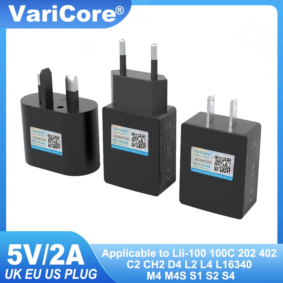 Caricabatterie Universale VastFire 8.4V 1A Per Batterie Li-ion - Spina UK EU US AU