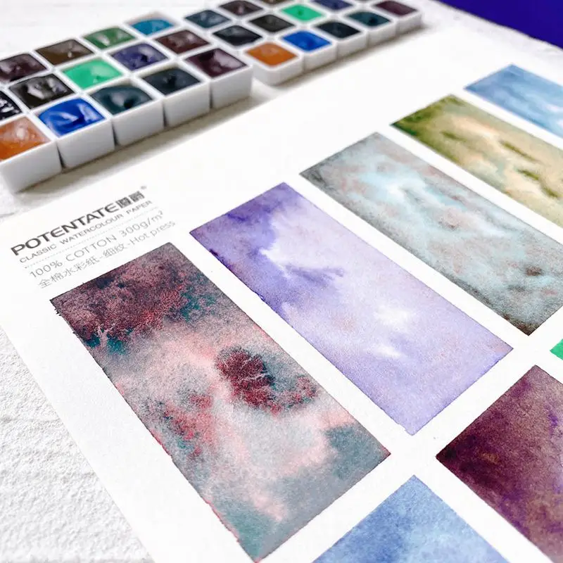 1/2ml Layered Mineral Watercolor Paint Sample 15 Colors Artist Water Color