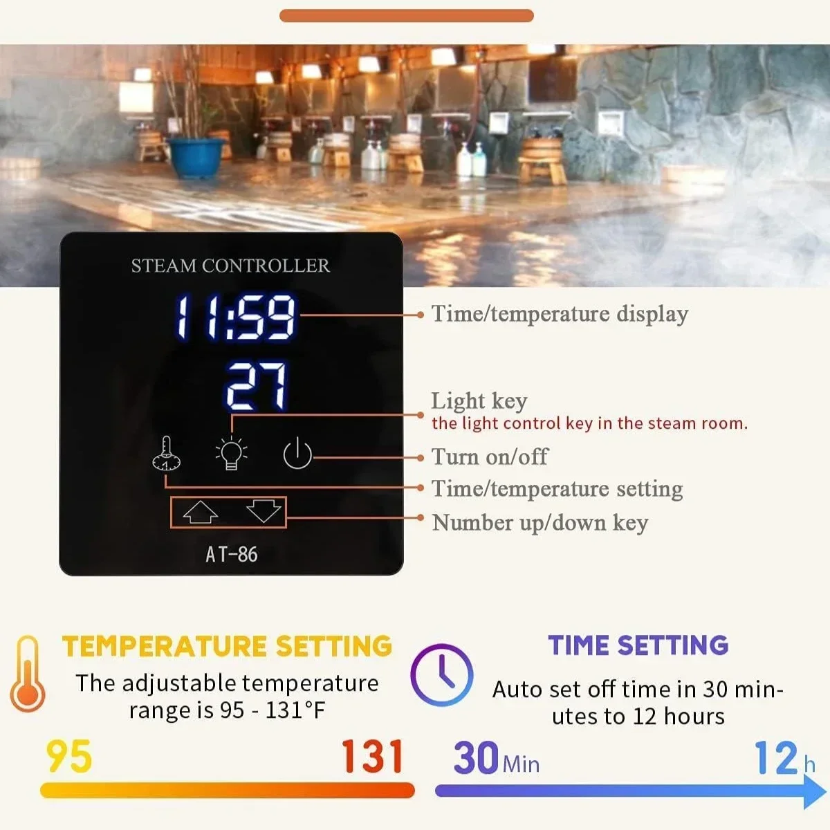 9KW Commercial Steam Generator Shower System Home Steam Bath Spa Generator 2