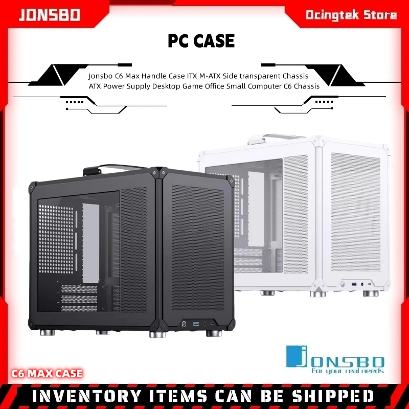 PC Case Jonsbo C6 Max ITX M-ATX Side transparent ATX Power Supply pc case pc chassis computer chassis frame mini itx desktop case