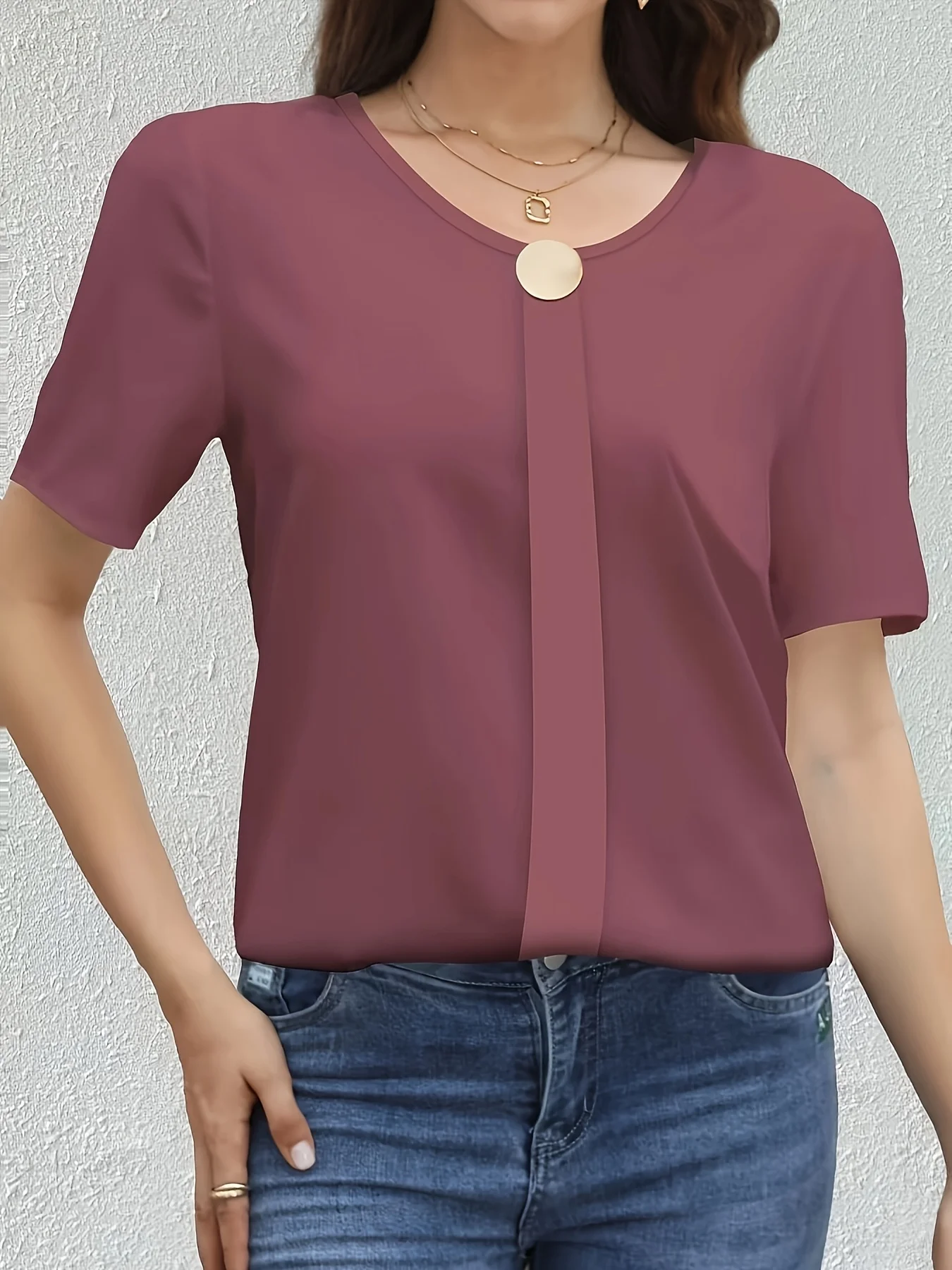 Tempérament ample femme chemise mode blouse décontractée élégant à manches courtes femme chemise vacances week-end haut