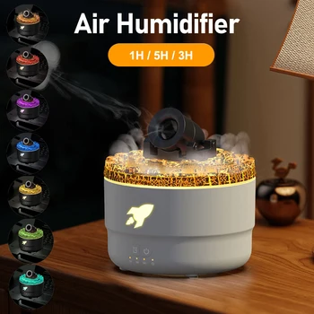 Air Humidifier Lava Crack Humidifier Volcanic Crack Light Cannons Essential Oil Diffuser Aroma Aromatherapy Humidifier 2