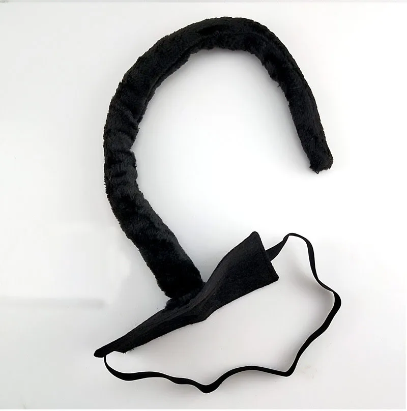 Adults Kids Plush Cartoon Animal Black Red Cat Tiger Print Tail Fox Christmas Birthday Party Cosplay Costume Halloween cosplay costume