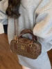 Retro Leopard Print Women's oulder Crossbody Bag Autumn Winter Faionable Handbag Pillow aped Soft PU Leather Bag