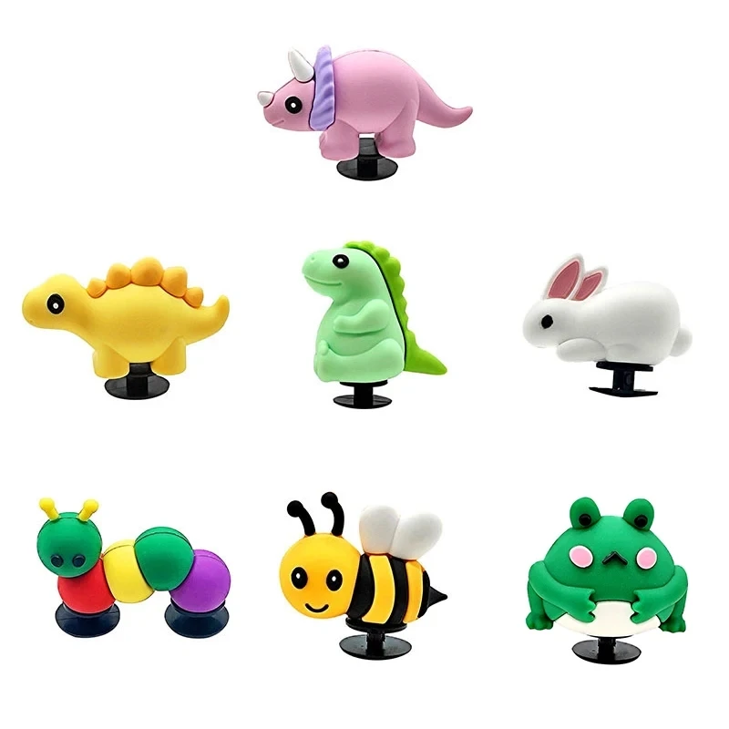 Shoe Charms 1PCS Kawaii Frogs Bees 3D Cute Dinosaur Duck Bunny Croc Jeans Shoe Decoration Kids Gift Garden Sandal Accessories