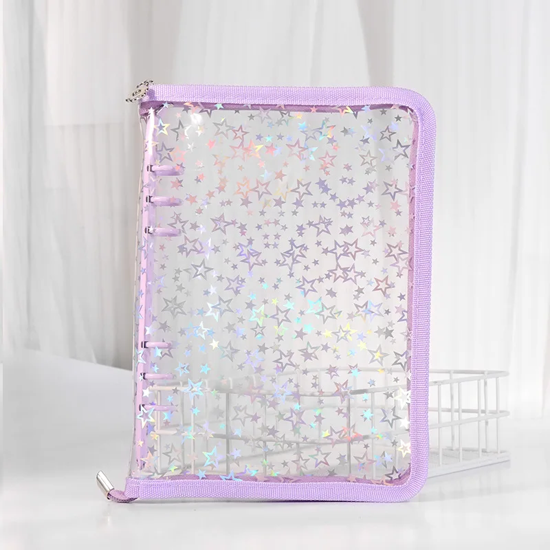 Red Star Glitter DIY Binder for Photocards and Planning