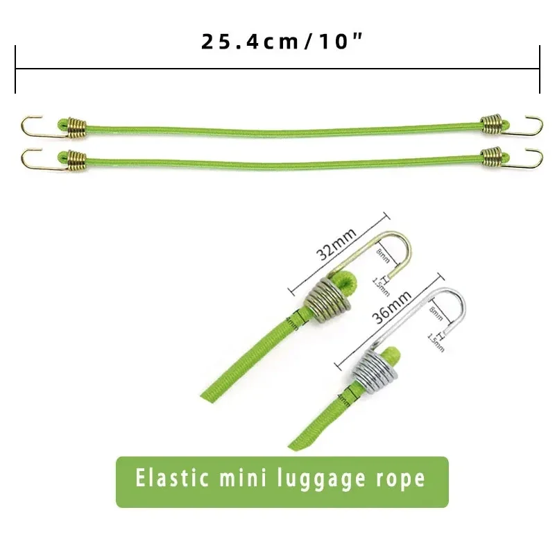 4/6/10Pcs Heavy-duty rope elastic bungee cord Luggage bundle Elastic strap Fastening socket  tool elast images - 6