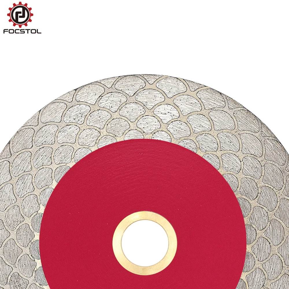FOCSTOL Diamant-Trennscheibe 125mm zum Schneiden und Schleifen von Porzellan-, Keramik-, Marmor-, Granit-, Kunststein- und Quarzfliesen