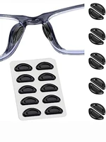 5pairs Eyeglasses Anti Slip Nose Pads Soft Silicone Adhesive Glasses Nose Pads for Plastic Frame Glasses Sunglasses(Black/White) 2